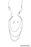 Paparazzi "My Head Is Spinning - White" Necklace & Earring Set Paparazzi Jewelry