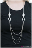 Paparazzi "My Head Is Spinning - White" Necklace & Earring Set Paparazzi Jewelry