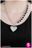 Paparazzi "My Heart Is Set On You" Black Necklace & Earring Set Paparazzi Jewelry