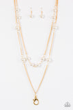 Paparazzi "My Main GLAM - White Lanyard" necklace Paparazzi Jewelry