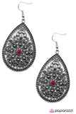 Paparazzi "My Queen - Pink" earring Paparazzi Jewelry