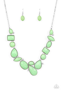 Paparazzi "Mystical Mirage" Green EMP Exclusive Necklace & Earring Set Paparazzi Jewelry