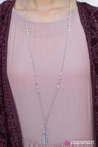 Paparazzi "My Time To Fly" Silver Necklace & Earring Set Paparazzi Jewelry