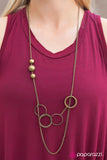 Paparazzi "My Way Or The Highway - Brass" necklace Paparazzi Jewelry