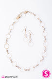 Paparazzi "Name Up In Lights" Gold Necklace & Earring Set Paparazzi Jewelry