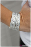 Paparazzi "Name Your Price - White" bracelet Paparazzi Jewelry
