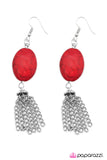 Paparazzi "Natural Living - Red" earring Paparazzi Jewelry