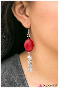 Paparazzi "Natural Living - Red" earring Paparazzi Jewelry