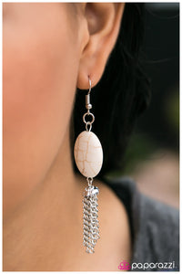 Paparazzi "Natural Living - White" earring Paparazzi Jewelry