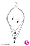 Paparazzi "Never Forget" Black Necklace & Earring Set Paparazzi Jewelry
