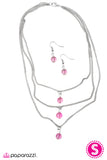 Paparazzi "Never Forget" Pink Necklace & Earring Set Paparazzi Jewelry