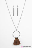 Paparazzi "Never Too Much Tassel" Brown Necklace & Earring Set Paparazzi Jewelry