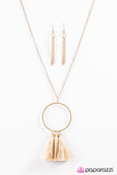 Paparazzi "Never Too Much Tassel" Gold Necklace & Earring Set Paparazzi Jewelry