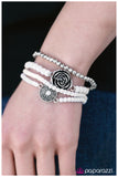Paparazzi "New Beginnings - White" bracelet Paparazzi Jewelry