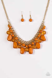 Paparazzi "Newport Native" Orange Necklace & Earring Set Paparazzi Jewelry