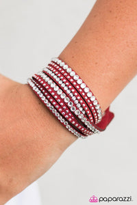 Paparazzi "News Flash - Red" bracelet Paparazzi Jewelry