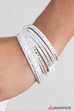 Paparazzi "News Flash - White" bracelet Paparazzi Jewelry