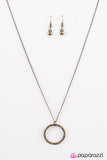 Paparazzi "Nice Ice" Brass Necklace & Earring Set Paparazzi Jewelry