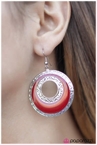 Paparazzi "Night Owl" Red Earrings Paparazzi Jewelry