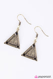Paparazzi "Nights Over Egypt - Brass" earring Paparazzi Jewelry
