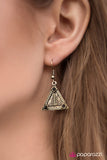 Paparazzi "Nights Over Egypt - Brass" earring Paparazzi Jewelry