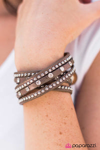 Paparazzi "No Boys Allowed" Brown Wrap Bracelet Paparazzi Jewelry