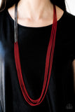 Paparazzi "No CHAIN, No Gain - Red" necklace Paparazzi Jewelry