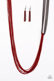 Paparazzi "No CHAIN, No Gain - Red" necklace Paparazzi Jewelry