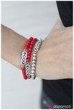 Paparazzi "No End In Sight - Red" bracelet Paparazzi Jewelry