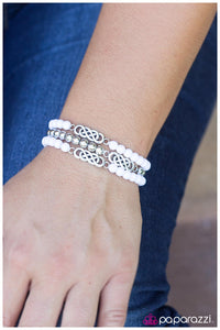 Paparazzi "No End In Sight - White" bracelet Paparazzi Jewelry