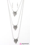 Paparazzi "No Fear!" Silver Necklace & Earring Set Paparazzi Jewelry