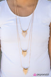 Paparazzi "No Fear!" Gold Necklace & Earring Set Paparazzi Jewelry