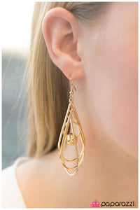 Paparazzi "No More Tears" Gold Earrings Paparazzi Jewelry