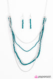 Paparazzi "No Place Id Rather BEAD - Blue" necklace Paparazzi Jewelry