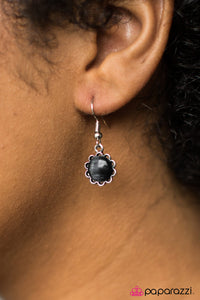 Paparazzi "No Place Id Rather BEAM" Black Earrings Paparazzi Jewelry