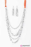 Paparazzi "No Strings Attached - Orange" necklace Paparazzi Jewelry