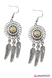 Paparazzi "Not All Who Wander... - Yellow" earring Paparazzi Jewelry