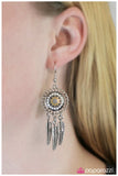 Paparazzi "Not All Who Wander... - Yellow" earring Paparazzi Jewelry