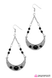 Paparazzi "Not A Moment Too MOON - Black" earring Paparazzi Jewelry