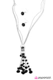 Paparazzi "Not A Moment Too Soon" Black Necklace & Earring Set Paparazzi Jewelry