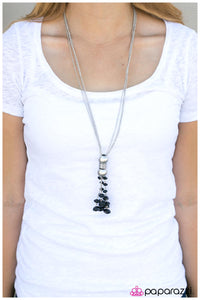 Paparazzi "Not A Moment Too Soon" Black Necklace & Earring Set Paparazzi Jewelry