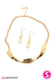 Paparazzi "Nothing Else METALS" Gold Necklace & Earring Set Paparazzi Jewelry