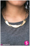 Paparazzi "Nothing Else METALS" Gold Necklace & Earring Set Paparazzi Jewelry