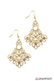 Paparazzi "Not Just A Pretty Face - Gold" earring Paparazzi Jewelry