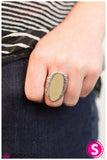 Paparazzi "Not To Be Outdone - Brown" ring Paparazzi Jewelry