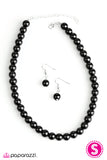 Paparazzi "Not Your Mamas Pearls" Black Necklace & Earring Set Paparazzi Jewelry