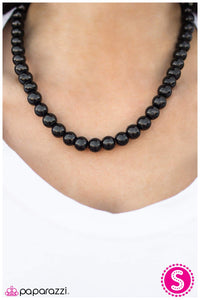 Paparazzi "Not Your Mamas Pearls" Black Necklace & Earring Set Paparazzi Jewelry