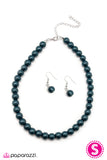 Paparazzi "Not Your Mamas Pearls" Blue Necklace & Earring Set Paparazzi Jewelry