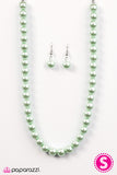 Paparazzi "Not Your Mamas Pearls" Green Necklace & Earring Set Paparazzi Jewelry