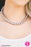 Paparazzi "Not Your Mamas Pearls" Silver Necklace & Earring Set Paparazzi Jewelry